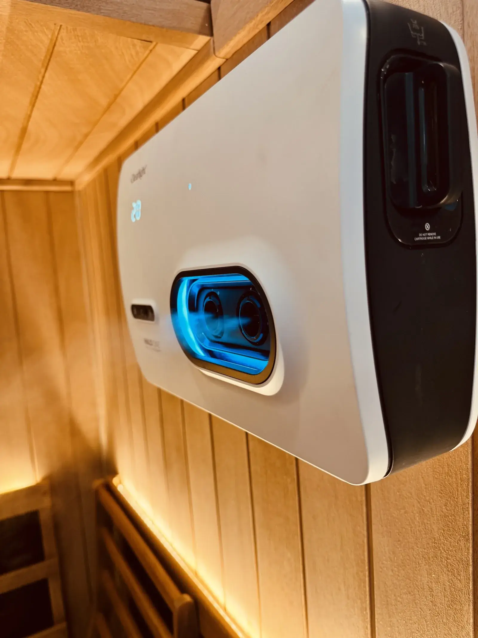 Clearlight HaloOne halotherapy device — dry salt therapy add-on at Naturally Bronzed, Great Neck NY