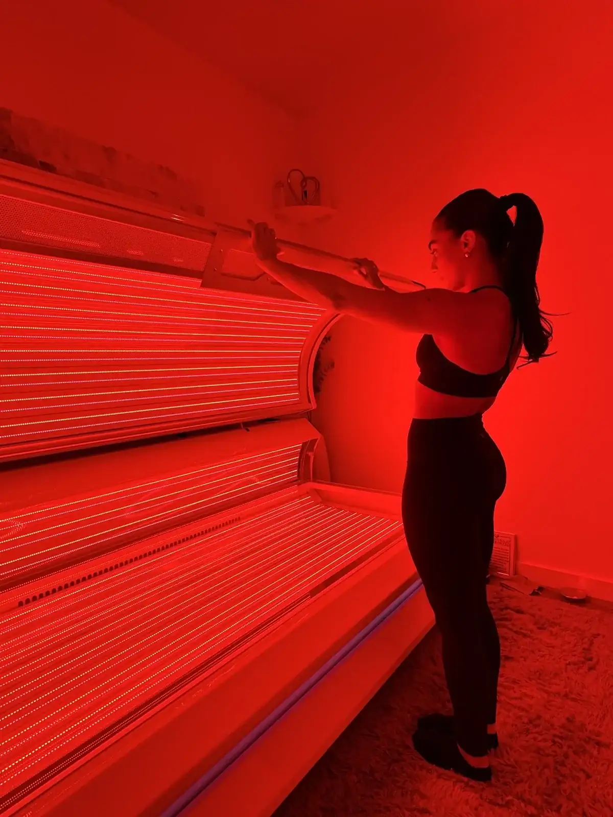 Merican M6N full-body red light therapy bed at Naturally Bronzed, Great Neck NY