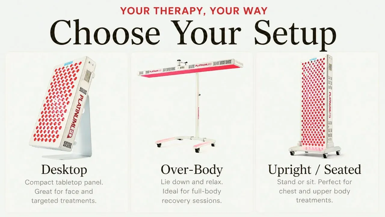 PlatinumLED BioMax setup options available for rental at Naturally Bronzed, Great Neck NY